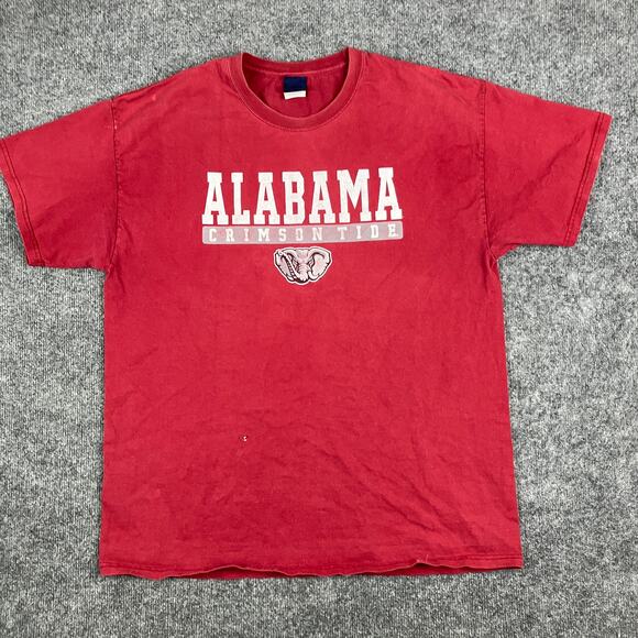 Alabama Crimson Tide T-Shirt Mens XL Red Elephant Logo College Football Graphic - Picture 2 of 9
